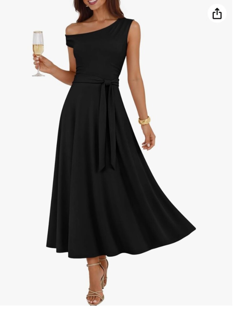 ZESICA Womens Summer One Shoulder Cocktail Maxi Dress 2026 Formal Sleeveless